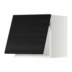 МЕТОД Горизонтальный навесной шкаф - белый, Тингсрид под дерево черный, 40x40 см