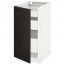 МЕТОД / МАКСИМЕРА Напольный шкаф с 1двр/3ящ - белый, Кунгсбакка антрацит, 40x60 см