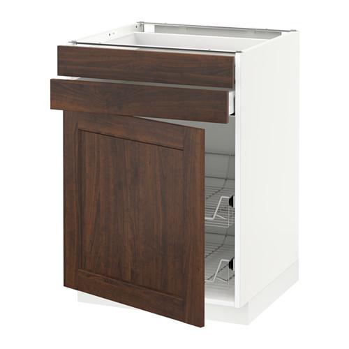 МЕТОД / МАКСИМЕРА Напольн шкаф/дверца/2ящ/првл крзн - белый, Эдсерум под дерево коричневый, 60x60 см МЕТОД / МАКСИМЕРА Напольн шкаф/дверца/2ящ/првл крзн - белый, Эдсерум под дерево коричневый, 60x60 см