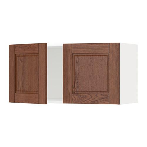 МЕТОД Навесной шкаф с 2 дверями - белый, Филипстад коричневый МЕТОД Навесной шкаф с 2 дверями - белый, Филипстад коричневый
