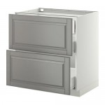 МЕТОД / ФОРВАРА Наполн шк 2 фрнт/3 средн ящ - белый, Будбин серый, 80x60 см МЕТОД / ФОРВАРА Наполн шк 2 фрнт/3 средн ящ - белый, Будбин серый, 80x60 см