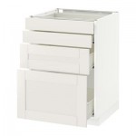 МЕТОД / ФОРВАРА Напольн шкаф 4 фронт панели/4 ящика - 60x60 см, Сэведаль белый, белый МЕТОД / ФОРВАРА Напольн шкаф 4 фронт панели/4 ящика - 60x60 см, Сэведаль белый, белый