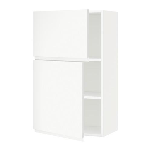 МЕТОД Навесной шкаф с полками/2дверцы - белый, Воксторп белый МЕТОД Навесной шкаф с полками/2дверцы - белый, Воксторп белый