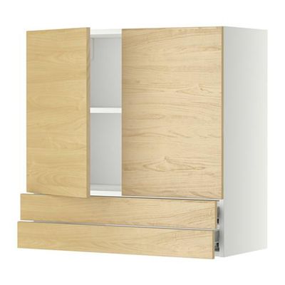 МЕТОД / ФОРВАРА Навесной шкаф/2дверцы/2ящика - 80x80 см, Тингсрид под березу, белый МЕТОД / ФОРВАРА Навесной шкаф/2дверцы/2ящика - 80x80 см, Тингсрид под березу, белый