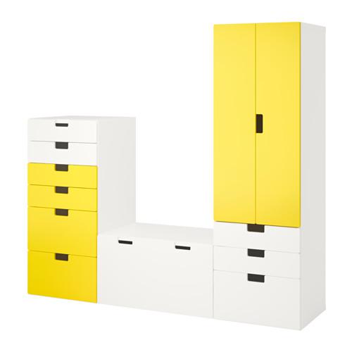 СТУВА Комбинация д/хранения - белый/желтый
