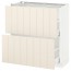 МЕТОД / МАКСИМЕРА Напольный шкаф с 2 ящиками - белый, Хитарп белый с оттенком, 80x37 см