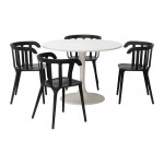 DOCKSTA/IKEA PS 2012 стол и 4 стула белый/черный