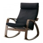 ПОЭНГ Кресло-качалка - Корндаль темно-серый, коричневый