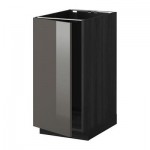 МЕТОД Наполный шкаф д/мойки/мусорн конт - Рингульт глянцевый серый, под дерево черный МЕТОД Наполный шкаф д/мойки/мусорн конт - Рингульт глянцевый серый, под дерево черный