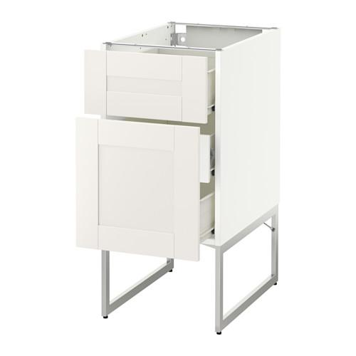 МЕТОД / ФОРВАРА Наполн шк 2 фрнт/3 средн ящ - белый, Сэведаль белый, 40x60x60 см