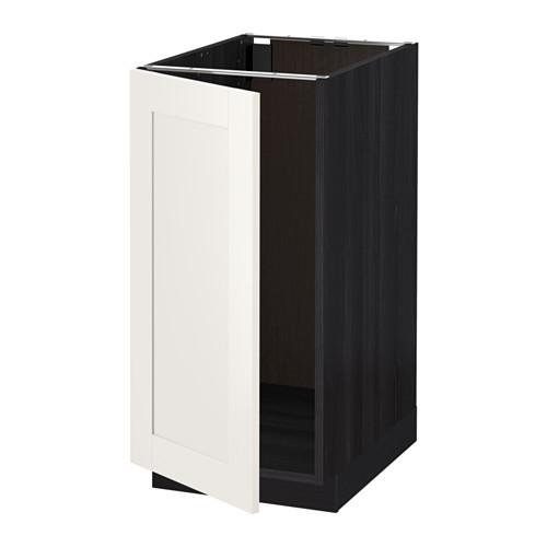 МЕТОД Наполный шкаф д/мойки/мусорн конт - под дерево черный, Сэведаль белый МЕТОД Наполный шкаф д/мойки/мусорн конт - под дерево черный, Сэведаль белый