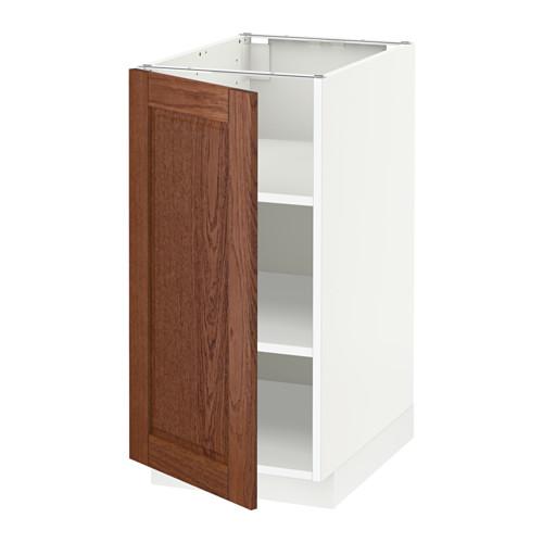 МЕТОД Напольный шкаф с полками - белый, Филипстад коричневый, 40x60 см МЕТОД Напольный шкаф с полками - белый, Филипстад коричневый, 40x60 см