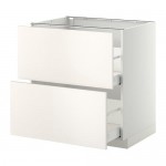 МЕТОД / МАКСИМЕРА Напольн шкаф 2фрнт/2выс ящ - белый, Веддинге белый, 80x60 см