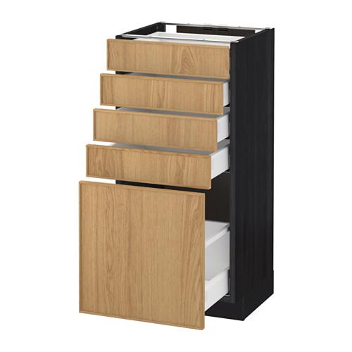 МЕТОД / МАКСИМЕРА Напольный шкаф с 5 ящиками - под дерево черный, Экестад дуб, 40x37 см МЕТОД / МАКСИМЕРА Напольный шкаф с 5 ящиками - под дерево черный, Экестад дуб, 40x37 см
