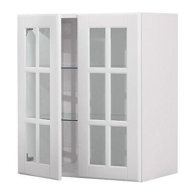 melk wit Ontembare Dijk FAKTUM Bovenkast met glazen deuren met 2 - Lidingö off-white, 80x92 cm  (s29825765) - reviews, prijsvergelijkingen