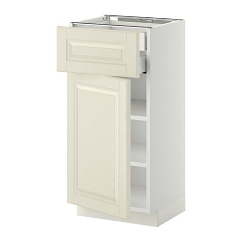 METOD напольн шкаф двр/фр пнл/плк/2низ ящ цвет алюминия