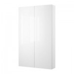 ГОДМОРГОН Навесной шкаф с 2 дверями - глянцевый белый