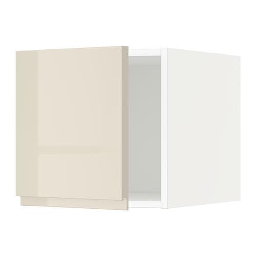 МЕТОД Верхний шкаф - белый, Воксторп глянцевый светло-бежевый МЕТОД Верхний шкаф - белый, Воксторп глянцевый светло-бежевый