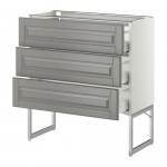 МЕТОД / МАКСИМЕРА Нплн шк 3 фрнт/3 средн ящика - белый, Будбин серый, 80x37x60 см МЕТОД / МАКСИМЕРА Нплн шк 3 фрнт/3 средн ящика - белый, Будбин серый, 80x37x60 см