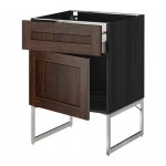 МЕТОД / МАКСИМЕРА Напольный шкаф с ящиком/дверью - под дерево черный, Эдсерум под дерево коричневый, 60x60x60 см МЕТОД / МАКСИМЕРА Напольный шкаф с ящиком/дверью - под дерево черный, Эдсерум под дерево коричневый, 60x60x60 см
