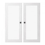 БОРГШЁ Стеклянная дверь - белый