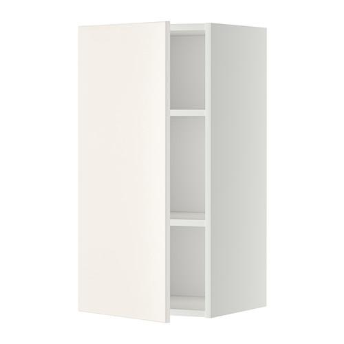 METOD шкаф навесной с полкой белый/Веддинге белый 40x38.6x80 cm