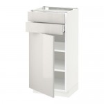 METOD/MAXIMERA напольный шкаф с дверцей/2 ящиками оцинковка