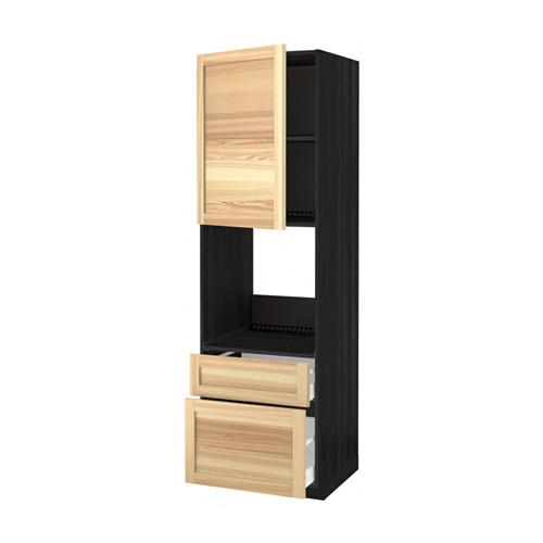 МЕТОД / МАКСИМЕРА Выс шк д/дхвк+двр/2фрнт/1срд/1вс ящ - под дерево черный, Торхэмн естественный ясень, 60x60x200 см МЕТОД / МАКСИМЕРА Выс шк д/дхвк+двр/2фрнт/1срд/1вс ящ - под дерево черный, Торхэмн естественный ясень, 60x60x200 см