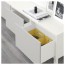 БЕСТО Комбинация для хранения с ящиками - белый/Лаппвикен светло-серый, направляющие ящика, плавно закр