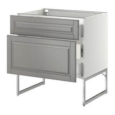 МЕТОД / ФОРВАРА Наполн шк 2 фрнт/3 средн ящ - 80x60x60 см, Будбин серый, белый МЕТОД / ФОРВАРА Наполн шк 2 фрнт/3 средн ящ - 80x60x60 см, Будбин серый, белый