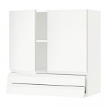 МЕТОД / ФОРВАРА Навесной шкаф/2дверцы/2ящика - белый, Воксторп белый, 80x80 см