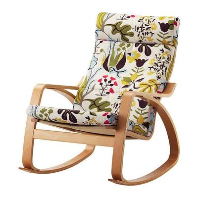 ПОЭНГ Кресло-качалка - Бломстермола разноцветный, буковый шпон