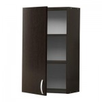 АЛЬБРУ Навесной шкаф с дверцей - черно-коричневый, 40x70 см