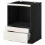 МЕТОД / ФОРВАРА Напольн шк д/комб СВЧ/ящики - под дерево черный, Веддинге белый