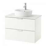 ГОДМОРГОН/АЛДЕРН / ТОРНВИКЕН Шкаф п-раковину/столешн45/раковина - белый, белый, 82x49x72 см