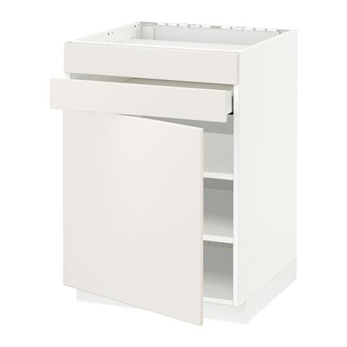 МЕТОД / МАКСИМЕРА Нап шк д/вар панели/дв/2фасада/1ящ - белый, Веддинге белый