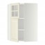 METOD угл навесн шкаф+полки/1дв/1 стек дв белый/Будбин белый с оттенком 68x100 см