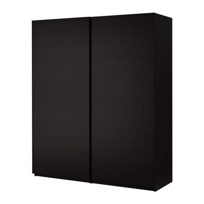 Verduisteren Manie houten PAX garderobekast met schuifdeuren - Pax Malm zwart-bruin, zwart-bruin,  200x44x236 cm (s09875474) - reviews, prijsvergelijkingen