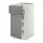 МЕТОД / МАКСИМЕРА Напольн шкаф двр/фр пнл/плк/2низ ящ - белый, Будбин серый, 40x60 см МЕТОД / МАКСИМЕРА Напольн шкаф двр/фр пнл/плк/2низ ящ - белый, Будбин серый, 40x60 см
