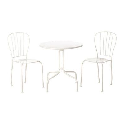 ЛЭККЭ Стол и 2 стула - белый