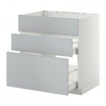 МЕТОД / МАКСИМЕРА Напольн шк п-мойку+3фрнт пнл/2ящ - 80x60 см, Веддинге серый, белый МЕТОД / МАКСИМЕРА Напольн шк п-мойку+3фрнт пнл/2ящ - 80x60 см, Веддинге серый, белый