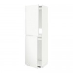 МЕТОД Высок шкаф д холодильн/мороз - белый, Воксторп белый, 60x60x200 см
