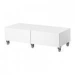 БЕСТО Скамья с колесиками - белый, 120x36 см БЕСТО Скамья с колесиками - белый, 120x36 см