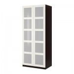 ПАКС Гардероб 2-дверный - Пакс Бергсбу матовое стекло/белый, черно-коричневый, 100x38x236 см, плавно закрывающиеся петли ПАКС Гардероб 2-дверный - Пакс Бергсбу матовое стекло/белый, черно-коричневый, 100x38x236 см, плавно закрывающиеся петли