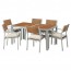 ШЭЛЛАНД Стол+6 кресел,д/сада - Шэлланд светло-коричневый/ФРЁСЁН/ДУВХОЛЬМЕН бежевый