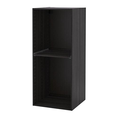 МЕТОД Каркас высокого шкафа д/духов/холод - под дерево черный, 60x60x140 см МЕТОД Каркас высокого шкафа д/духов/холод - под дерево черный, 60x60x140 см