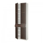 МЕТОД / ФОРВАРА Высокий шкаф+полки/2 ящика/4 дверцы - Эдсерум под дерево коричневый, белый МЕТОД / ФОРВАРА Высокий шкаф+полки/2 ящика/4 дверцы - Эдсерум под дерево коричневый, белый