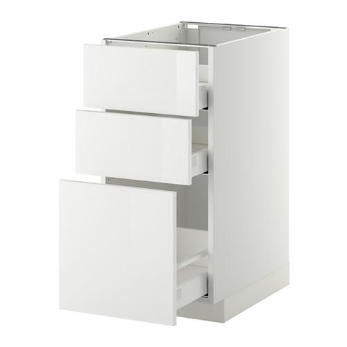 METOD напольн шкаф 3фрнт пнл/2низк/1ср ящ цвет алюминия METOD напольн шкаф 3фрнт пнл/2низк/1ср ящ цвет алюминия