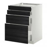 МЕТОД / ФОРВАРА Нплн шк 4 фронт/2 низк/2средн ящ - белый, Тингсрид под дерево черный, 60x60 см МЕТОД / ФОРВАРА Нплн шк 4 фронт/2 низк/2средн ящ - белый, Тингсрид под дерево черный, 60x60 см