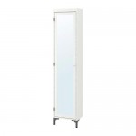 SILVERÅN высокий шкаф с зеркальной дверцей белый 40x25x183.5 cm